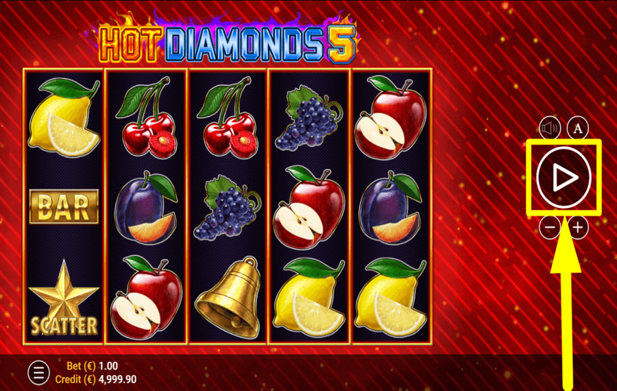 Hot Diamonds 5 START THE GAME.