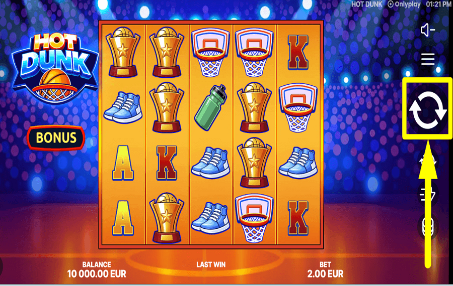 Hot Dunk НАЧНИТЕ ИГРАТЬ В АЗАРТНЫЕ ИГРЫ.