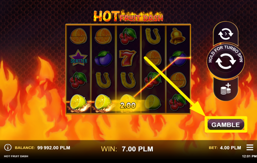 Hot Fruit Dash GAMBLE YOUR WIN.