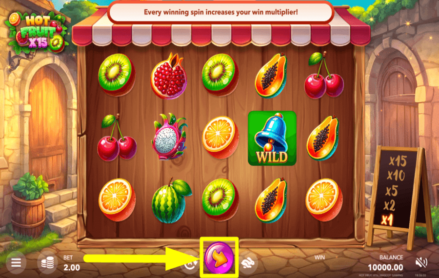 Hot Fruit X15 PLAY FOR REWARDS.