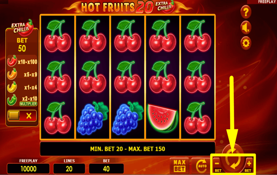 Hot Fruits 20 Extra Chillis ДЕЛАЙТЕ СТАВКУ.