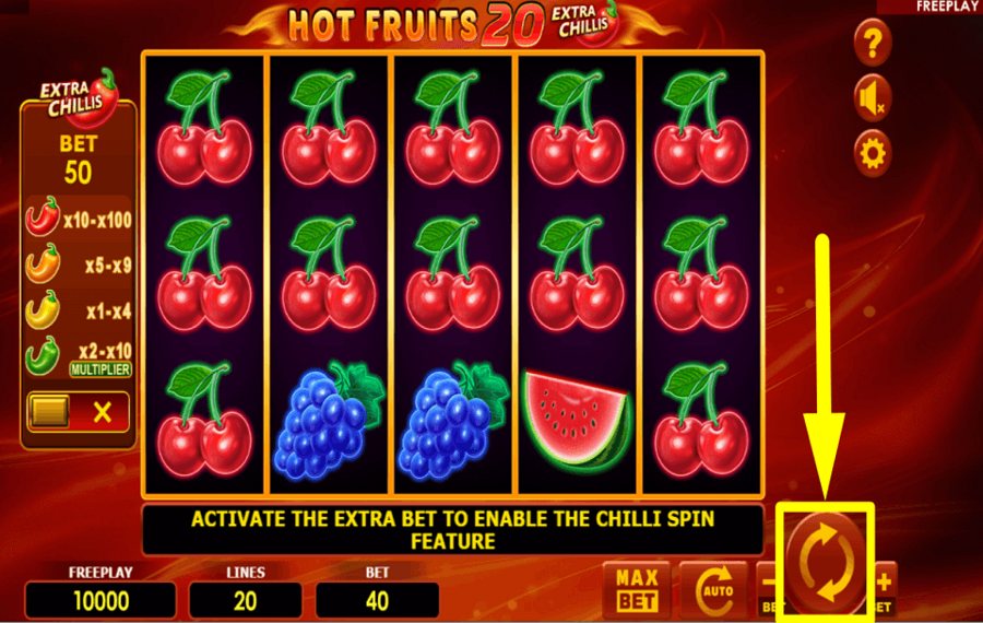 Hot Fruits 20 Extra Chillis ИГРАЙТЕ В ИГРУ.