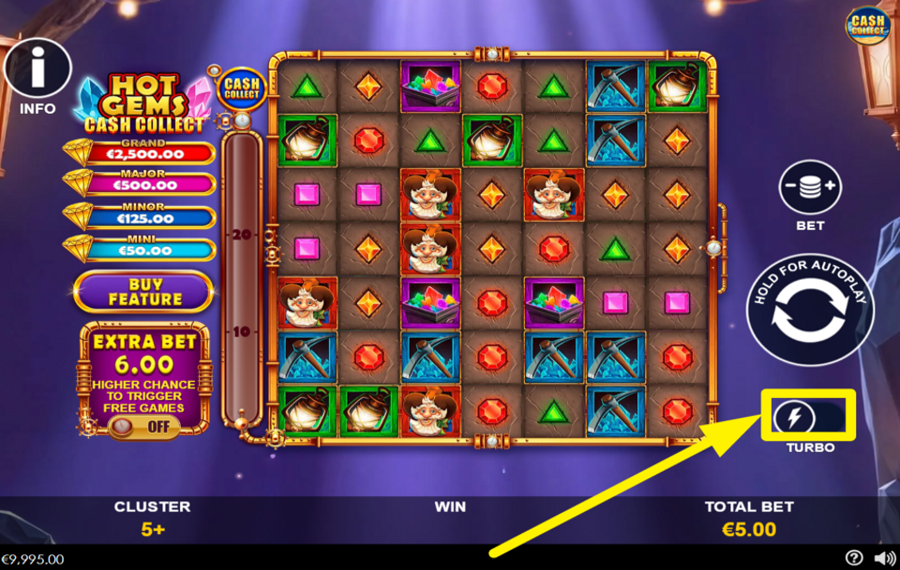 Hot Gems Cash Collect MAXIMIZE THE SPEED.