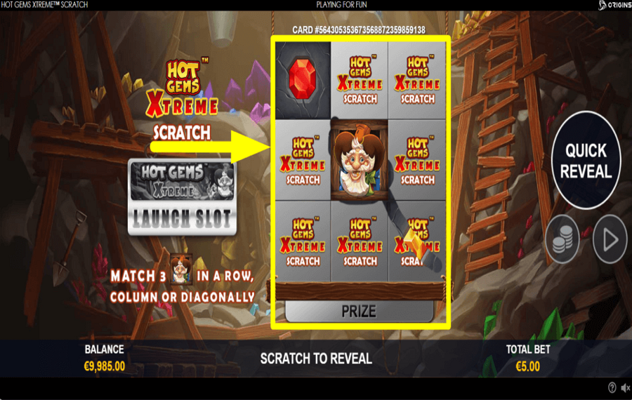 Hot Gems Xtreme Scratch TROUVEZ LE PRIX.