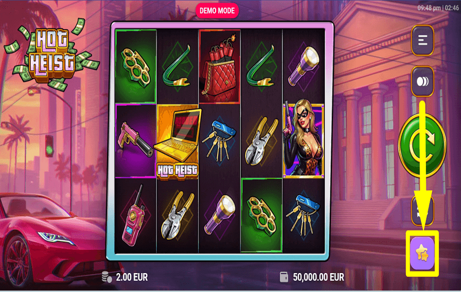 Hot Heist RICHIEDI IL BONUS.