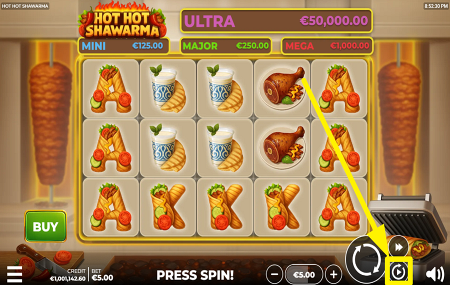 Hot Hot Shawarma UTILIZZA LA FUNZIONE DI RIPRODUZIONE AUTOMATICA.