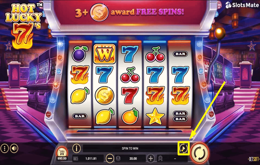 Hot Lucky 7s Utilisation de la fonction optionnelle « Lecture automatique ».