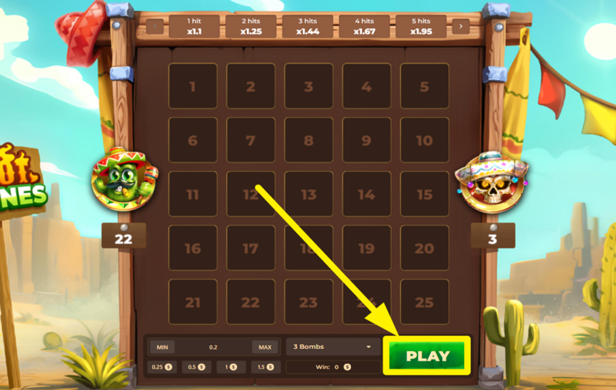 Hot Mines BEGIN YOUR QUEST!