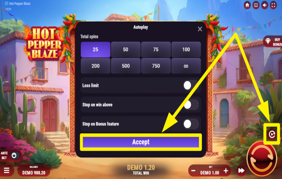 Hot Pepper Blaze ИСПОЛЬЗУЙТЕ АВТОМАТИЗИРОВАННЫЕ ВРАЩЕНИЯ.