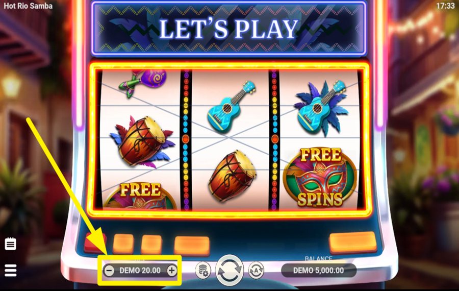 Hot Rio Samba CHOISISSEZ LE MONTANT DE VOTRE MISE.