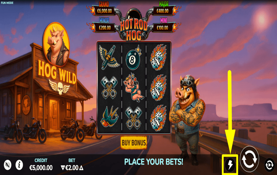 Hot Rod Hog ACTIVER LE MODE TURBO.