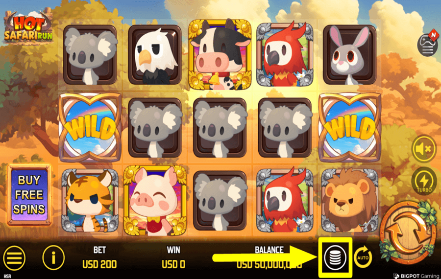 Hot Safari Run УСТАНОВИТЕ ОБЩУЮ СТАВКУ.