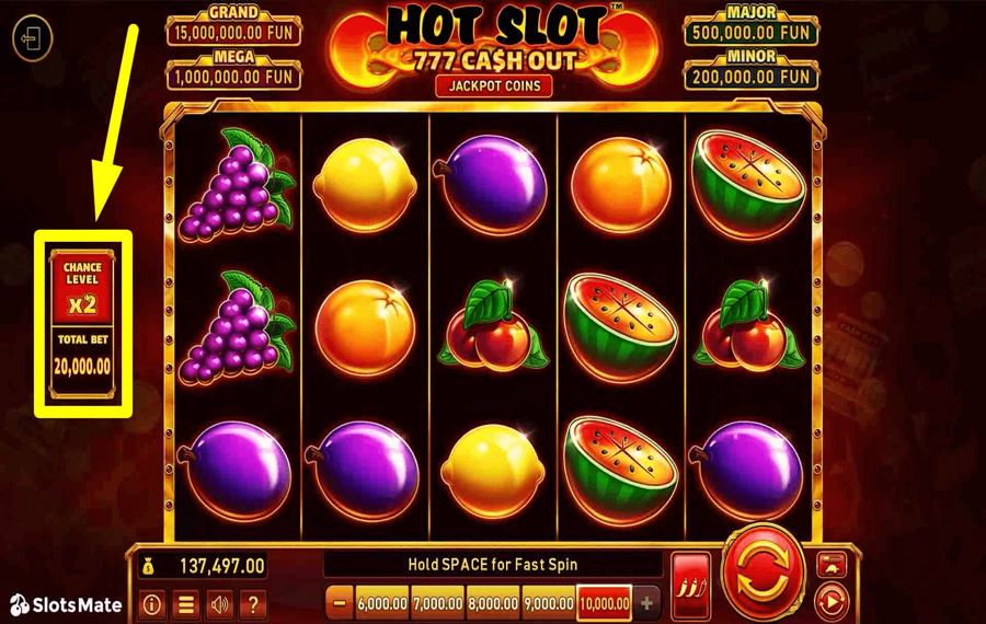Hot Slot 777 Cash Out Utilisation de l’option « Niveau de chance ».