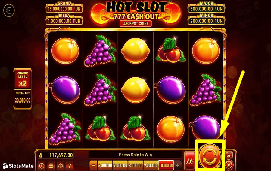 Hot Slot 777 Cash Out Cliquez/appuyez sur le bouton « Spin ».