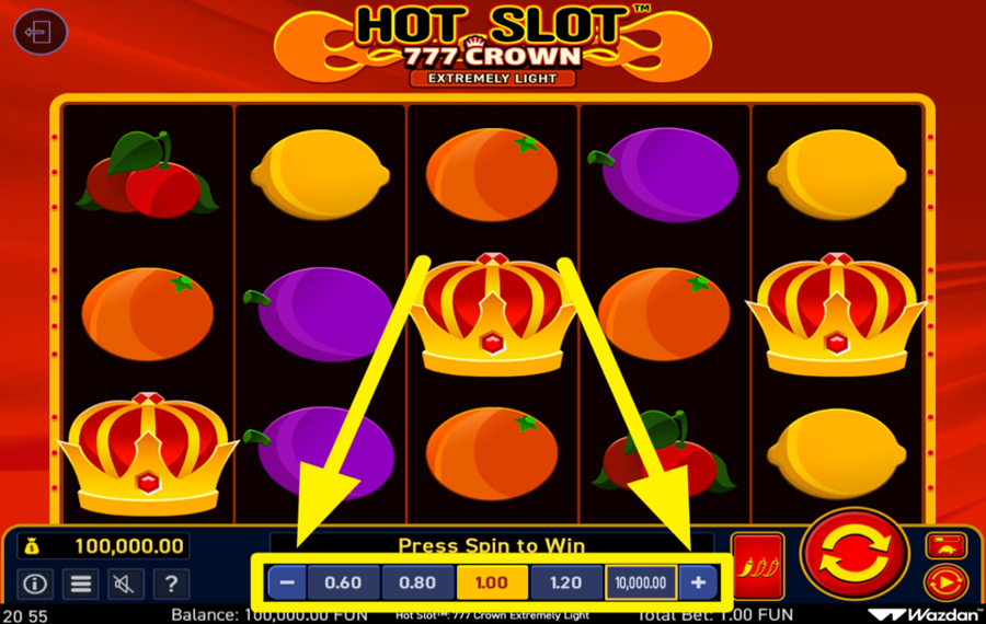 Hot Slot 777 Crown Extremely Light ВЫБЕРИТЕ ОБЩУЮ СТАВКУ.