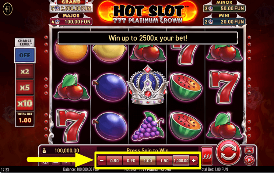 Hot Slot 777 Platinum Crown FAITES VOTRE PARI.