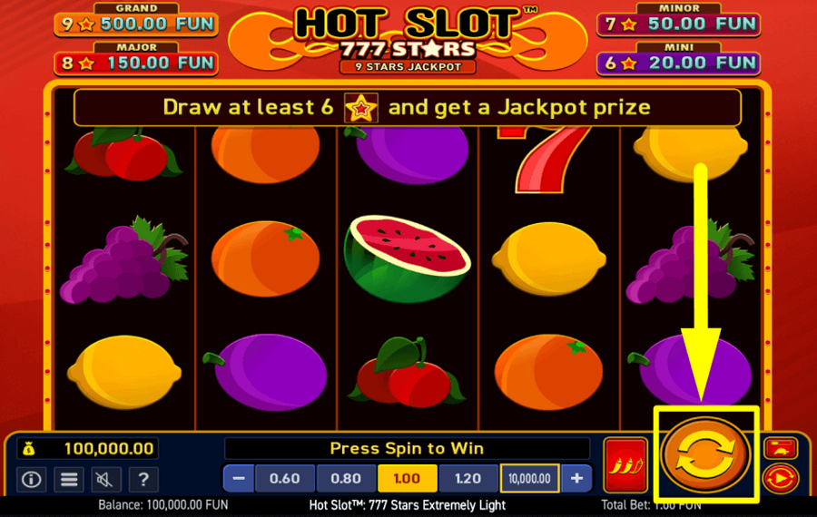 Hot Slot 777 Stars Extremely Light START THE GAME.