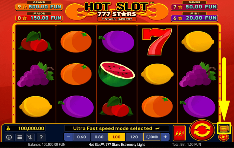 Hot Slot 777 Stars Extremely Light SPEED UP THE SPINS.