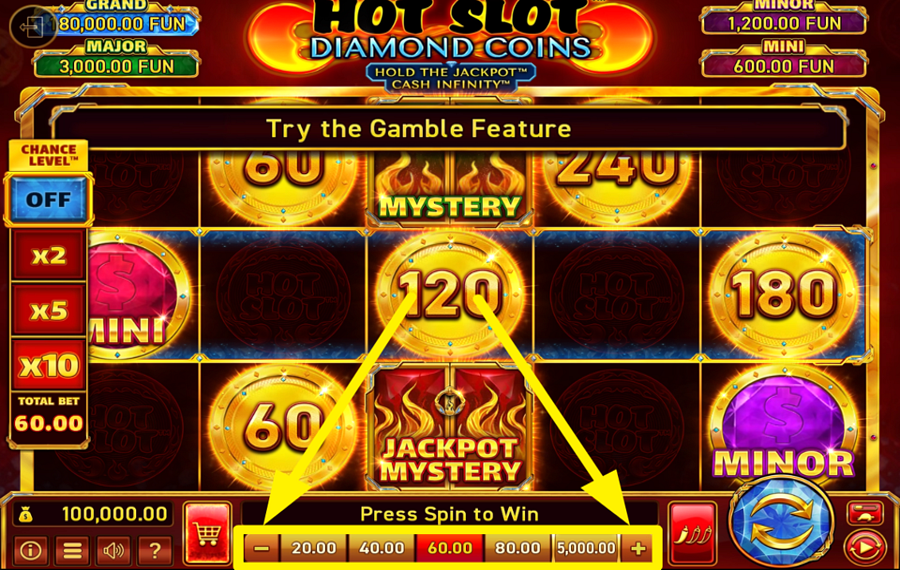 Hot Slot Diamond Coins Hold The Jackpot Cash Infinity ОПРЕДЕЛИТЕ СВОЮ СТАВКУ.