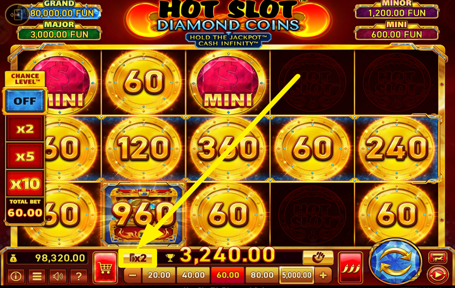 Hot Slot Diamond Coins Hold The Jackpot Cash Infinity Рискните!