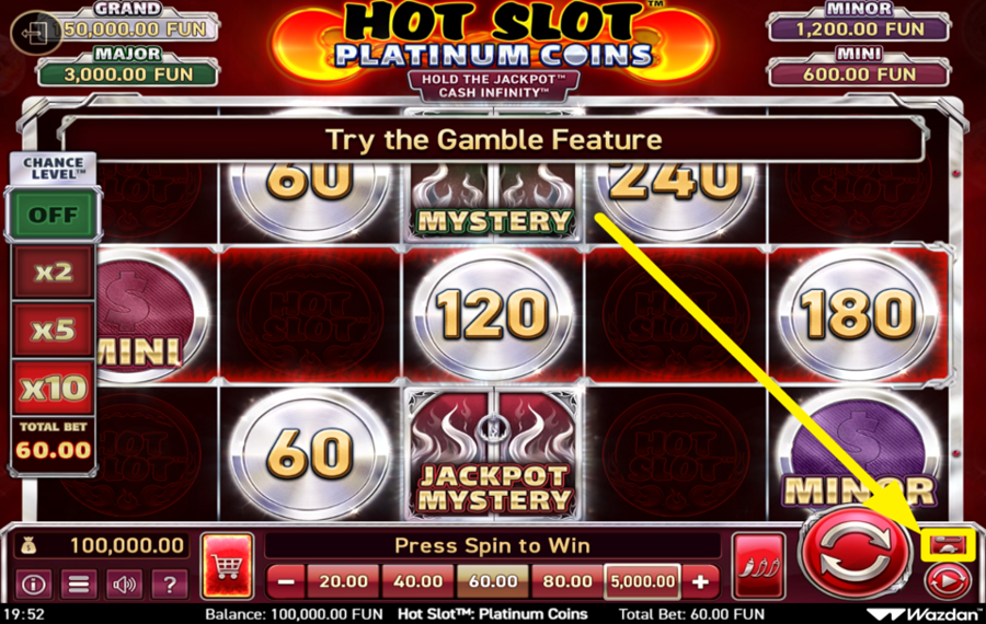 Hot Slot Platinum Coins Hold the Jackpot Cash Infinity ACCELERA L'AZIONE!