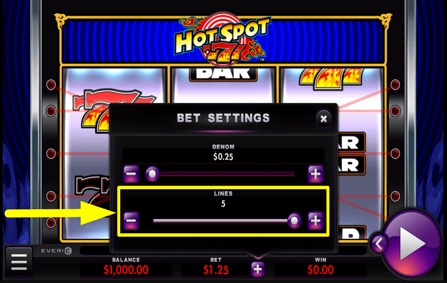 Hot Spot 777 CAMBIA LE LINEE DI PAGAMENTO.