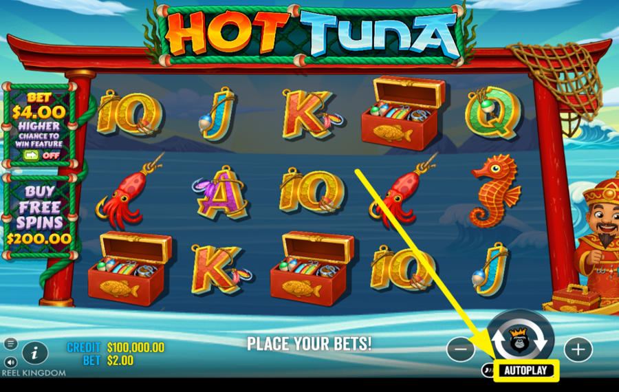 Hot Tuna SPIN THE REELS AUTOMATICALLY.