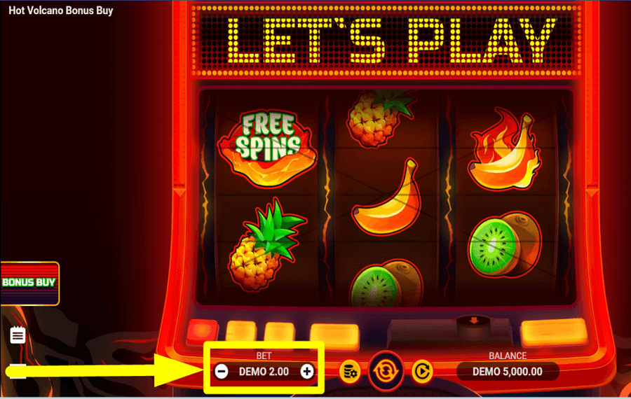 Hot Volcano Bonus Buy ОПРЕДЕЛИТЕ СВОЮ СТАВКУ.