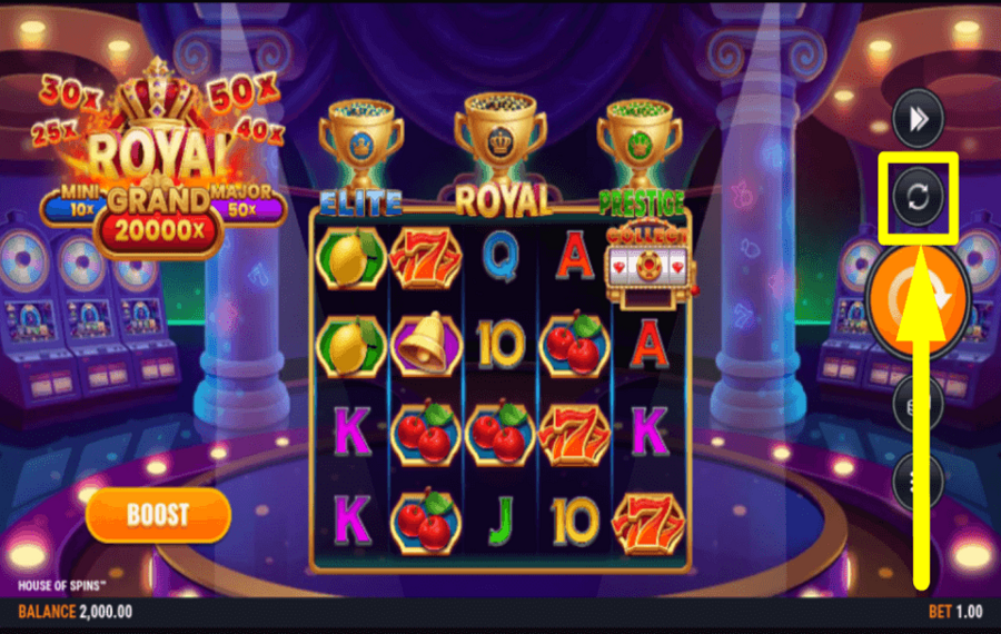 House of Spins TOURNE AUTOMATIQUEMENT.