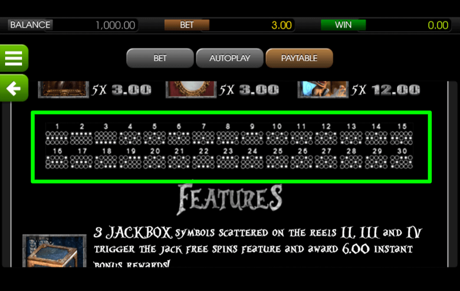 House of Fun Scegli le linee di pagamento. 