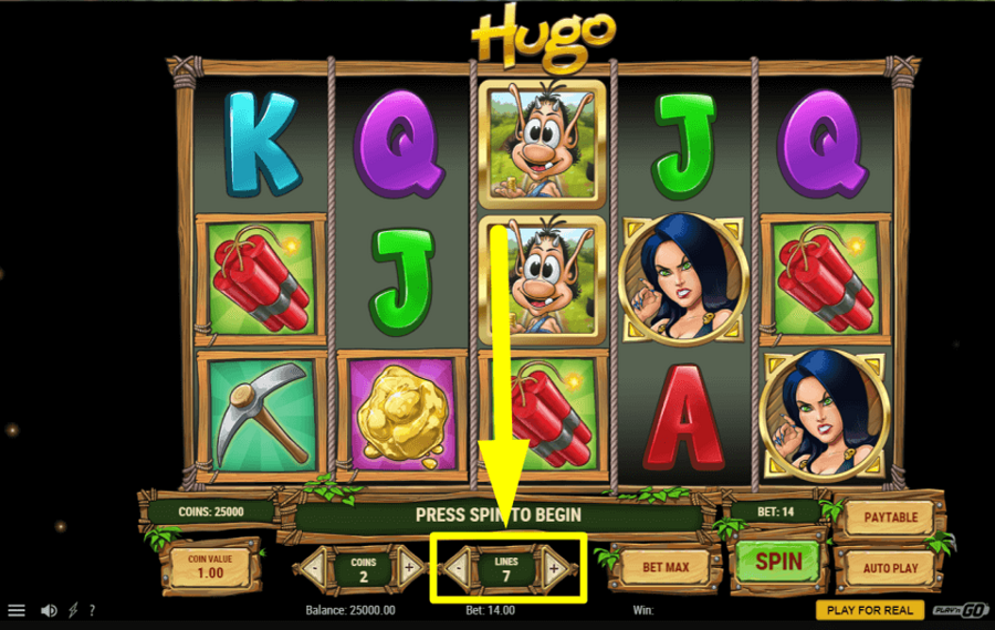 Hugo УСТАНОВИТЕ ЛИНИИ ВЫПЛАТ.