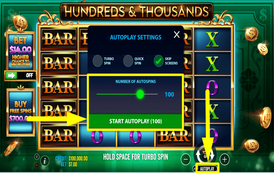 Hundreds and Thousands CONTINUE AUTOMATICALLY.