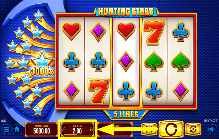 Hunting Stars ИЗМЕНИТЕ СТАВКУ.