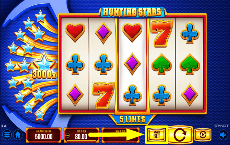 Hunting Stars НАЗНАЧИТЬ МАКСИМАЛЬНУЮ СТАВКУ.