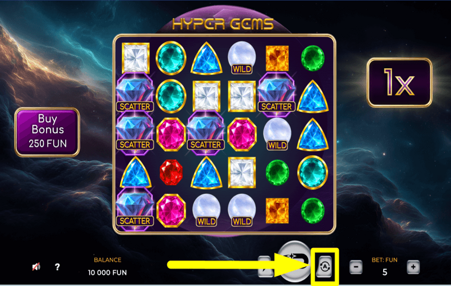 Hyper Gems AUTOPLAY VERWENDEN.