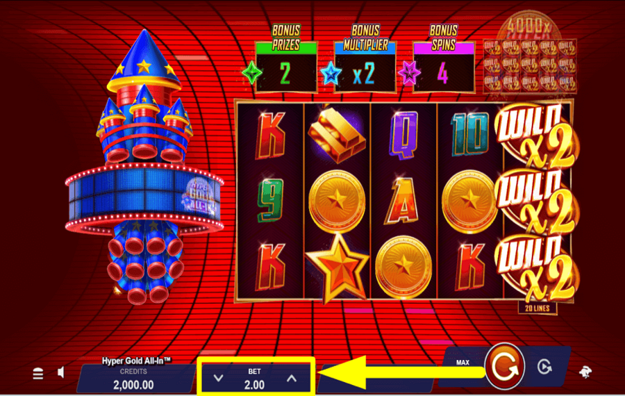 Hyper Gold All In ELIGE LA APUESTA TOTAL.