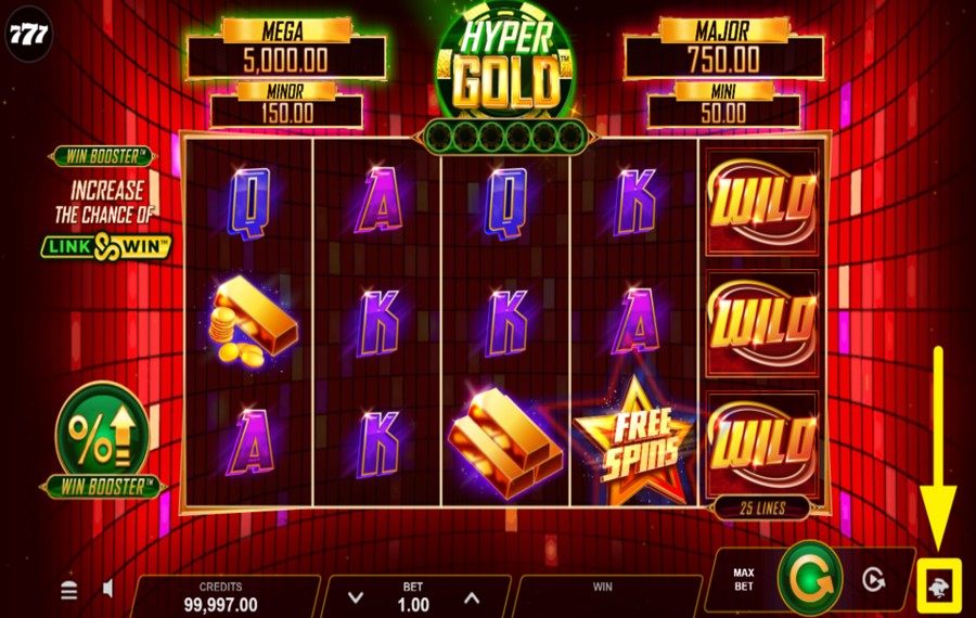 Hyper Gold ACTIVA EL MODO DE GIRO RÁPIDO.