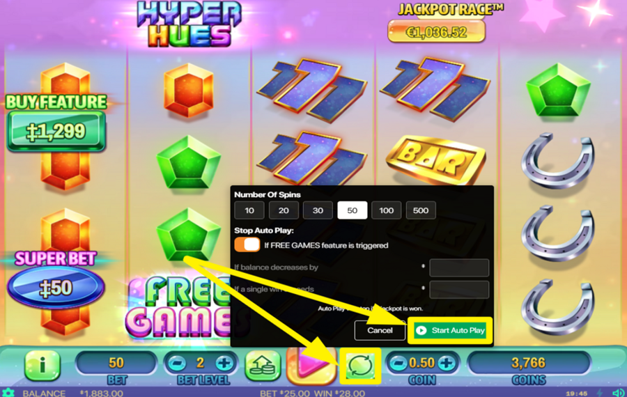 Hyper Hues ВРАЩАЙТЕ БАРАБАНОВЫ АВТОМАТИЧЕСКИ.