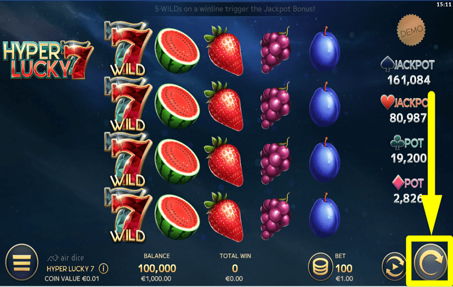 Hyper Lucky 7 TRY YOUR LUCK.