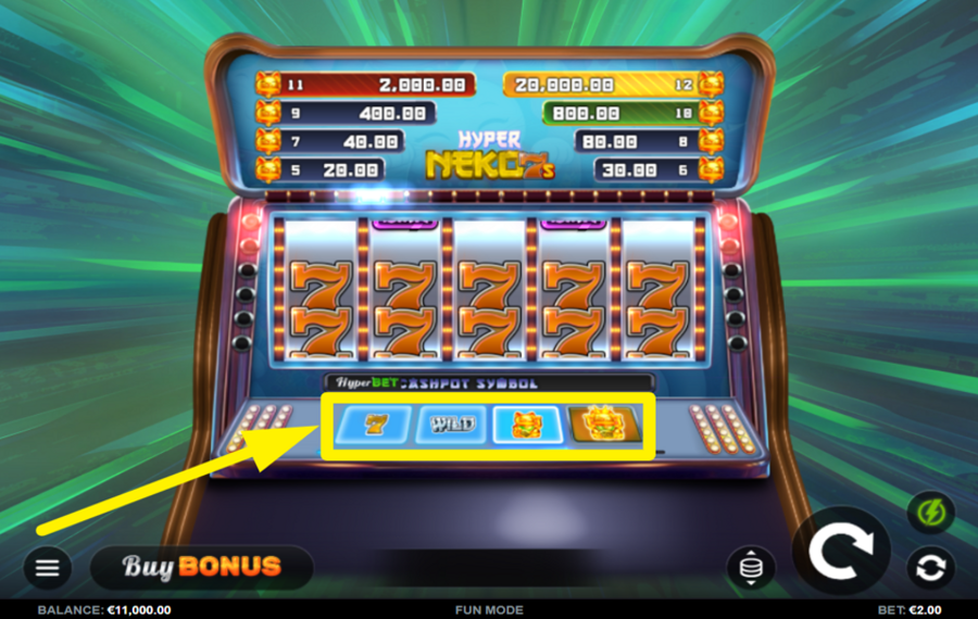 Hyper Neko 7s CHOISISSEZ UN NIVEAU DE PARI.