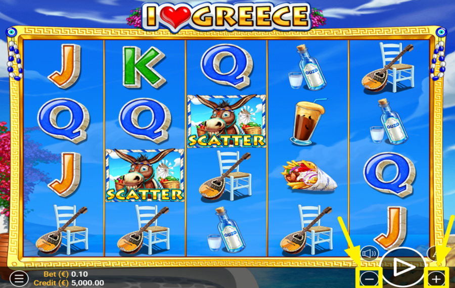 I Love Greece ADJUST YOUR BET.