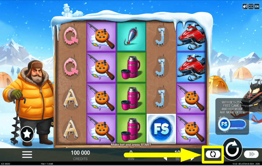 Ice Bass CONTINUE AUTOMATICALLY.