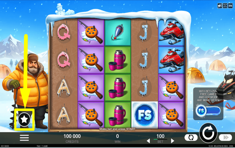 Ice Bass COLLECT BONUSES.