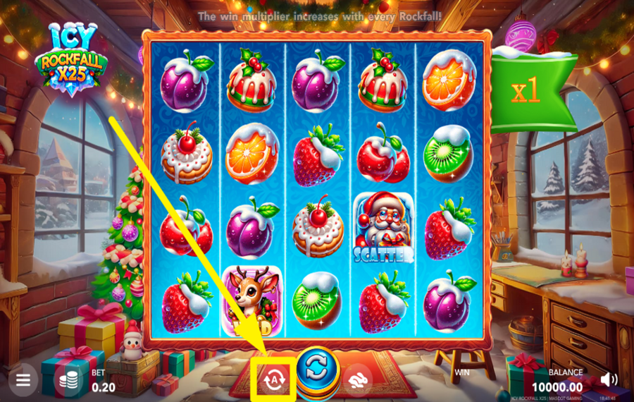 Icy Rockfall X25 ВКЛЮЧИТЕ АВТОМАТИЧЕСКИЙ ВОСПРОИЗВЕДЕНИЕ.