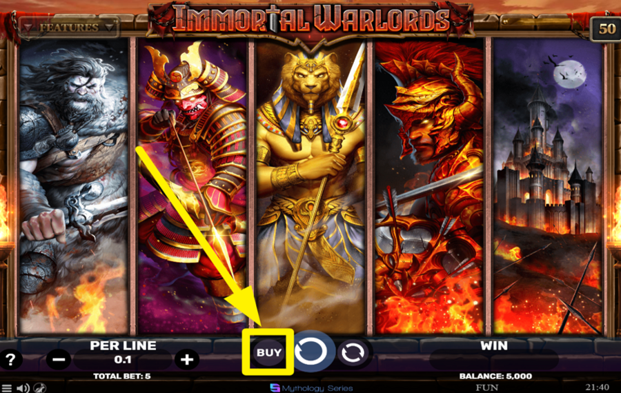 Immortal Warlords SCHALTE KOSTENLOSE SPINS FREI.