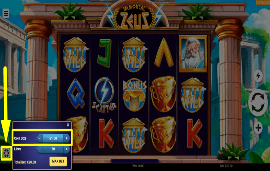 Immortal Zeus CHOISISSEZ LE PARI.