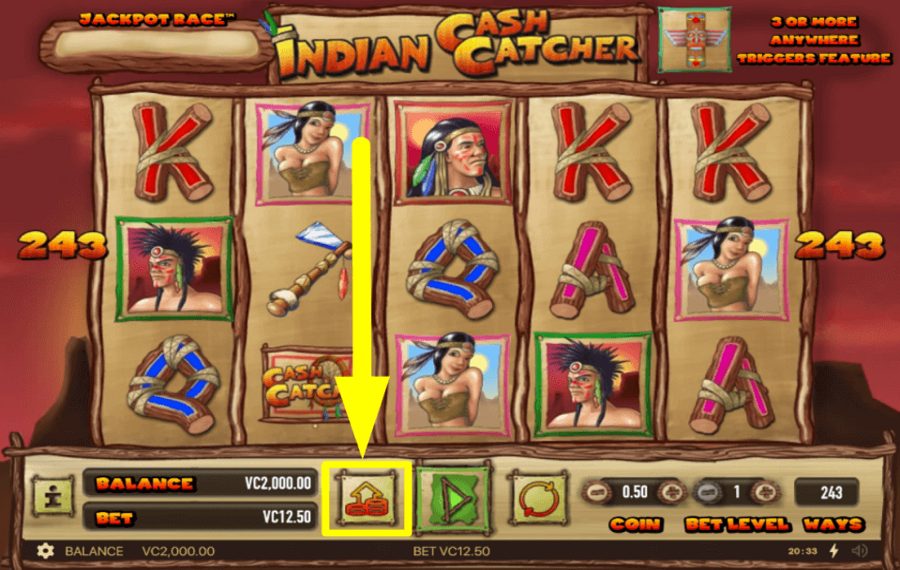 Indian Cash Catcher JOUEZ AVEC LE « PARI MAX ».