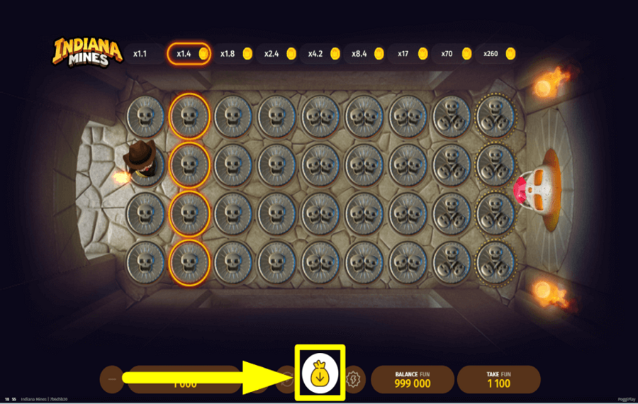 Indiana Mines SAISISSEZ LA RÉCOMPENSE.