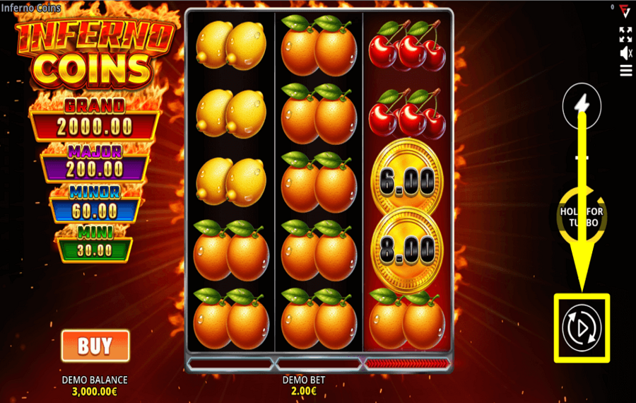 Inferno Coins Ultimate Running Wins START AUTOPLAY.