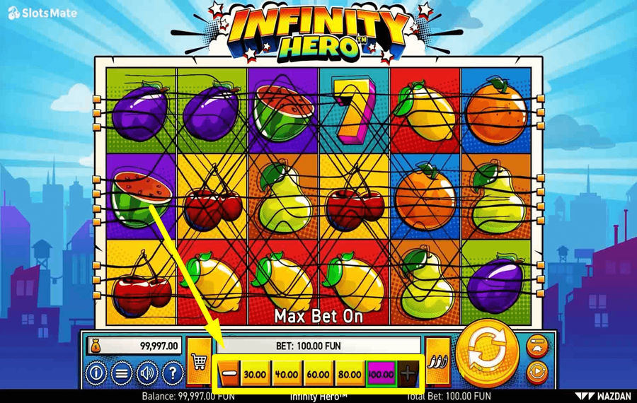 Infinity Hero Choose your bet amount. 